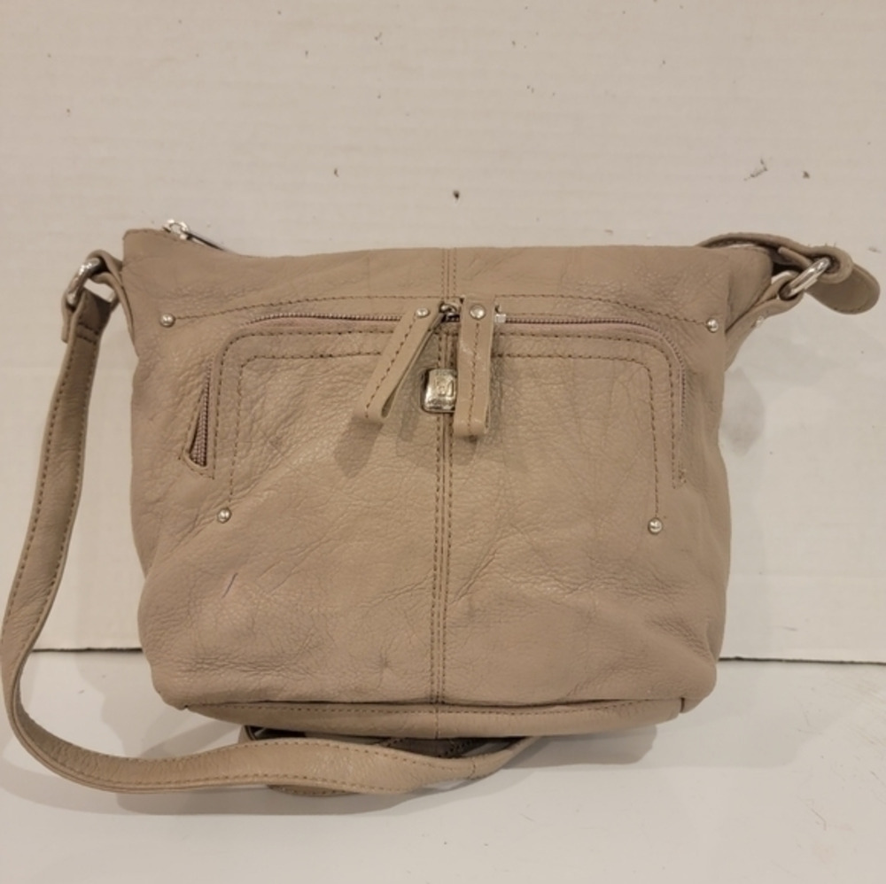 STONE MOUNTAIN TAN LEATHER CROSSBODY HANDBAG‎